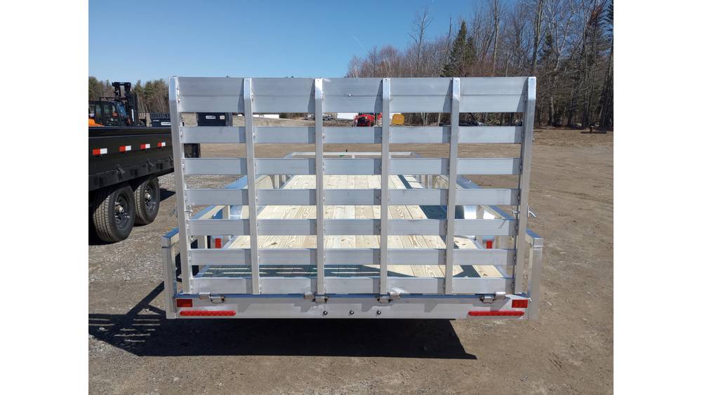 Mission Aluminium-Landschafts- und Nutzanhänger 6,5 × 18 ft (Modell 2026), offen, mit verstärkten Zurrösen und Heckklappenrampe