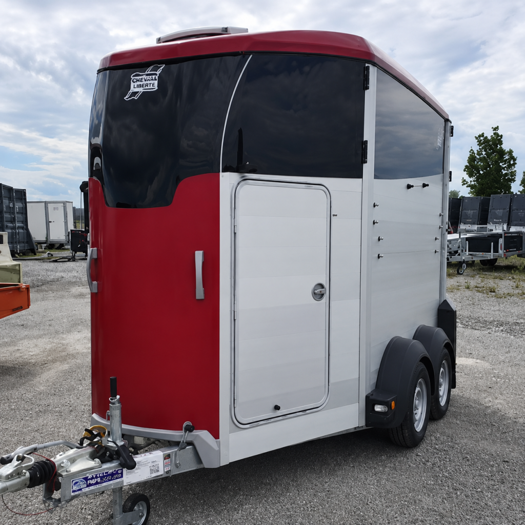 Pferdeanhänger Ifor Williams HBX 506 mit Frontausstieg, Rot