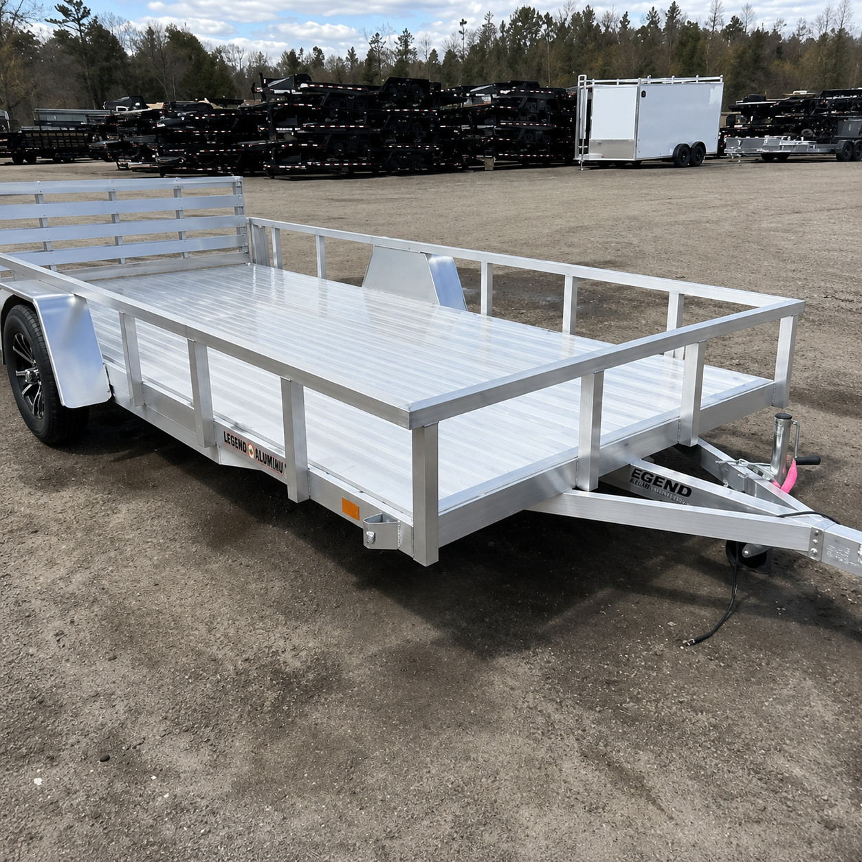Sport Haven Aluminium-Nutzanhänger 7 × 14 ft, 3K (Modell 2026), mit Aluminium-Ladeboden und klappbarer Heckrampe