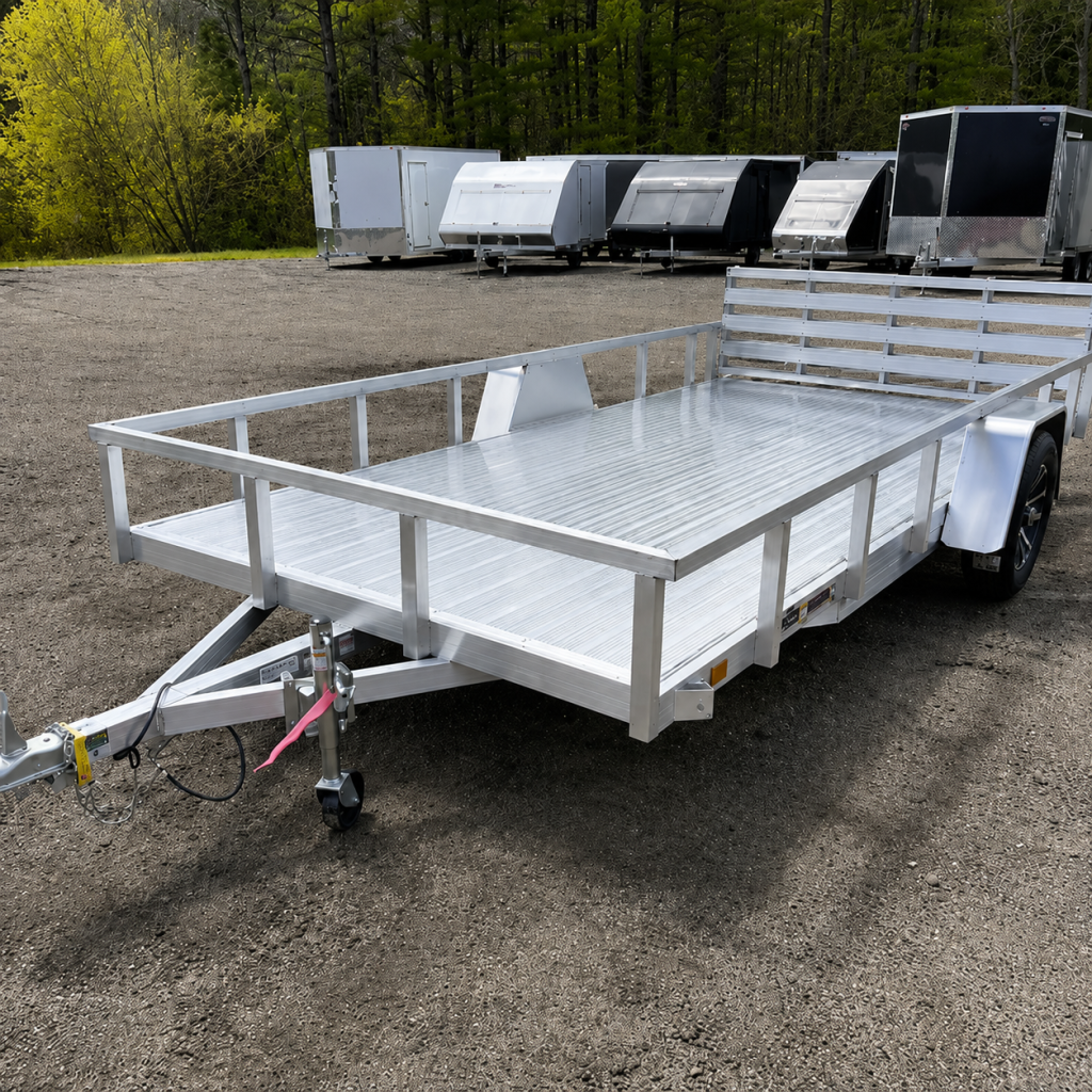 Sport Haven Aluminium-Nutzanhänger 7 × 14 ft, 3K (Modell 2026), mit Aluminium-Ladeboden und klappbarer Heckrampe