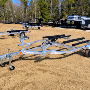 Shore Haven Aluminium-Anhänger für 2 Wassermotorräder / Jetskis mit teppichbezogenen Bunks (Modell 2025)